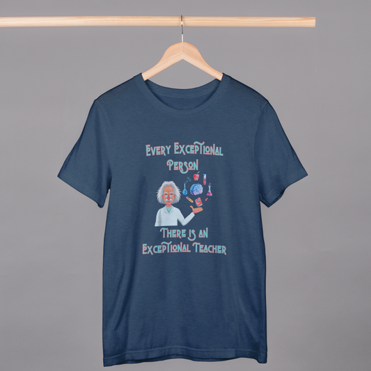 Exceptional Teacher T-Shirt (Petrol Blue & Copper)