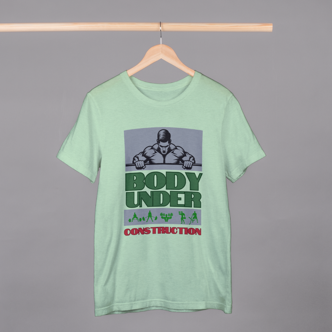 Under Construction T-Shirt (Jade, Mushroom & Petrol Blue)