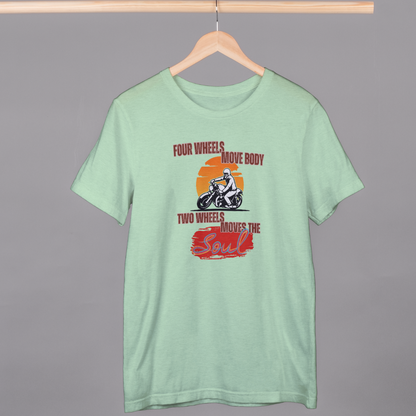 2-Wheels Move Soul T-Shirt (Colors: Jade & Peach)