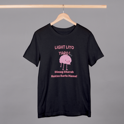 Light Liyo Yaro Hyderabadi Only Black Color T-Shirt