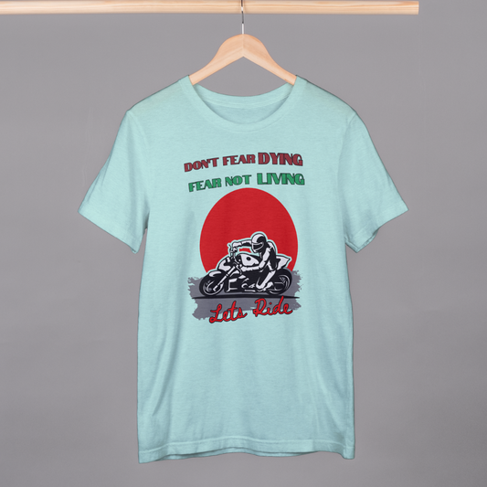 Fear not Living T-Shirt (Colors: Navy Blue & Mint)