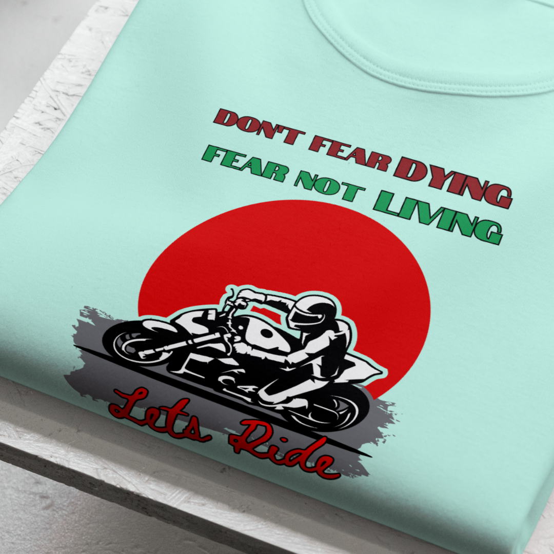 Fear not Living T-Shirt (Colors: Navy Blue & Mint)