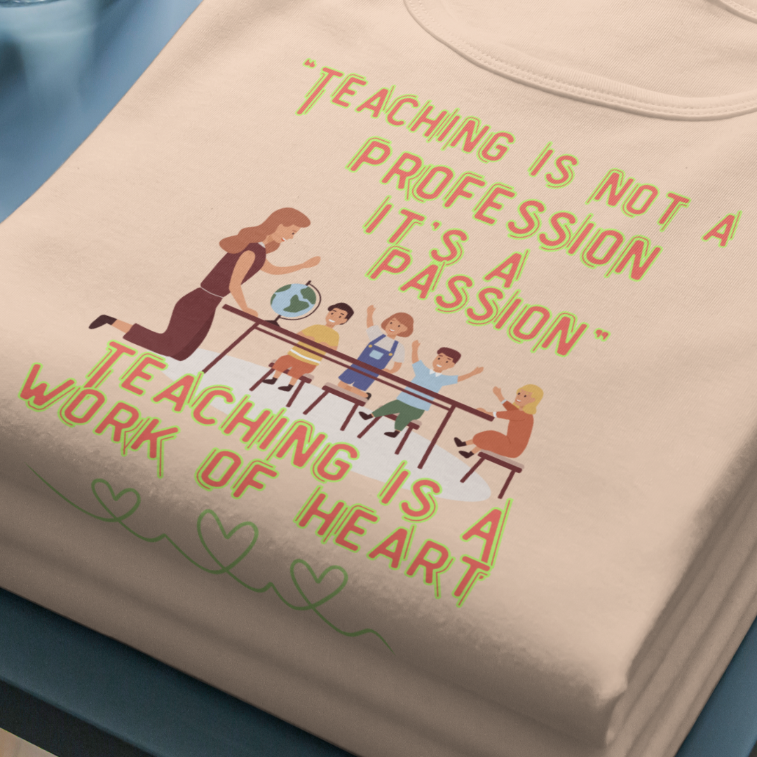 Teaching is Passion T-Shirt (Mint & Peach)