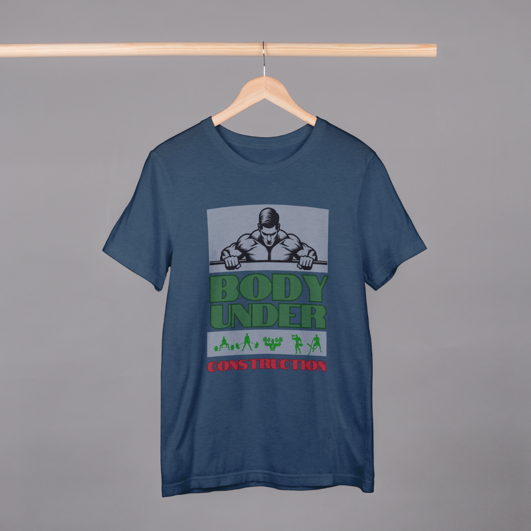 Under Construction T-Shirt (Jade, Mushroom & Petrol Blue)