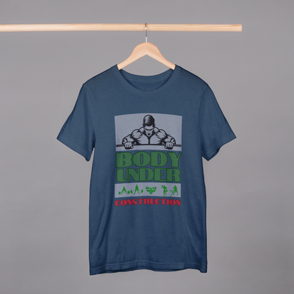 Under Construction T-Shirt (Jade, Mushroom & Petrol Blue)