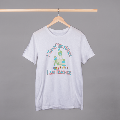 Teacher Touches the Future T-Shirt (White & Peach)