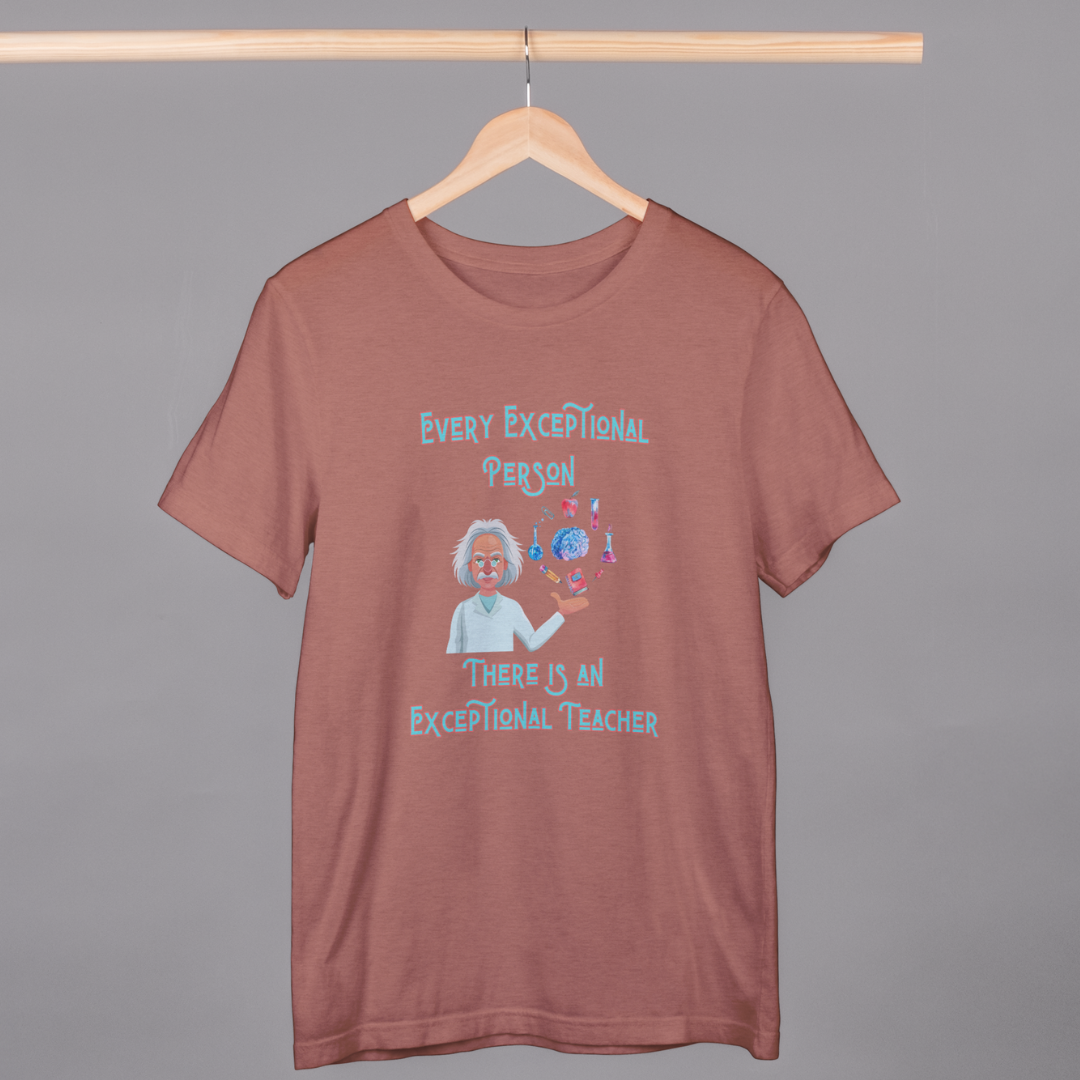 Exceptional Teacher T-Shirt (Petrol Blue & Copper)